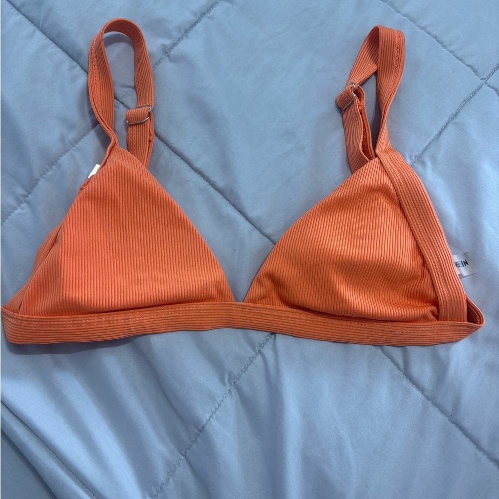 SHEIN Orange Bikini Triangle Top